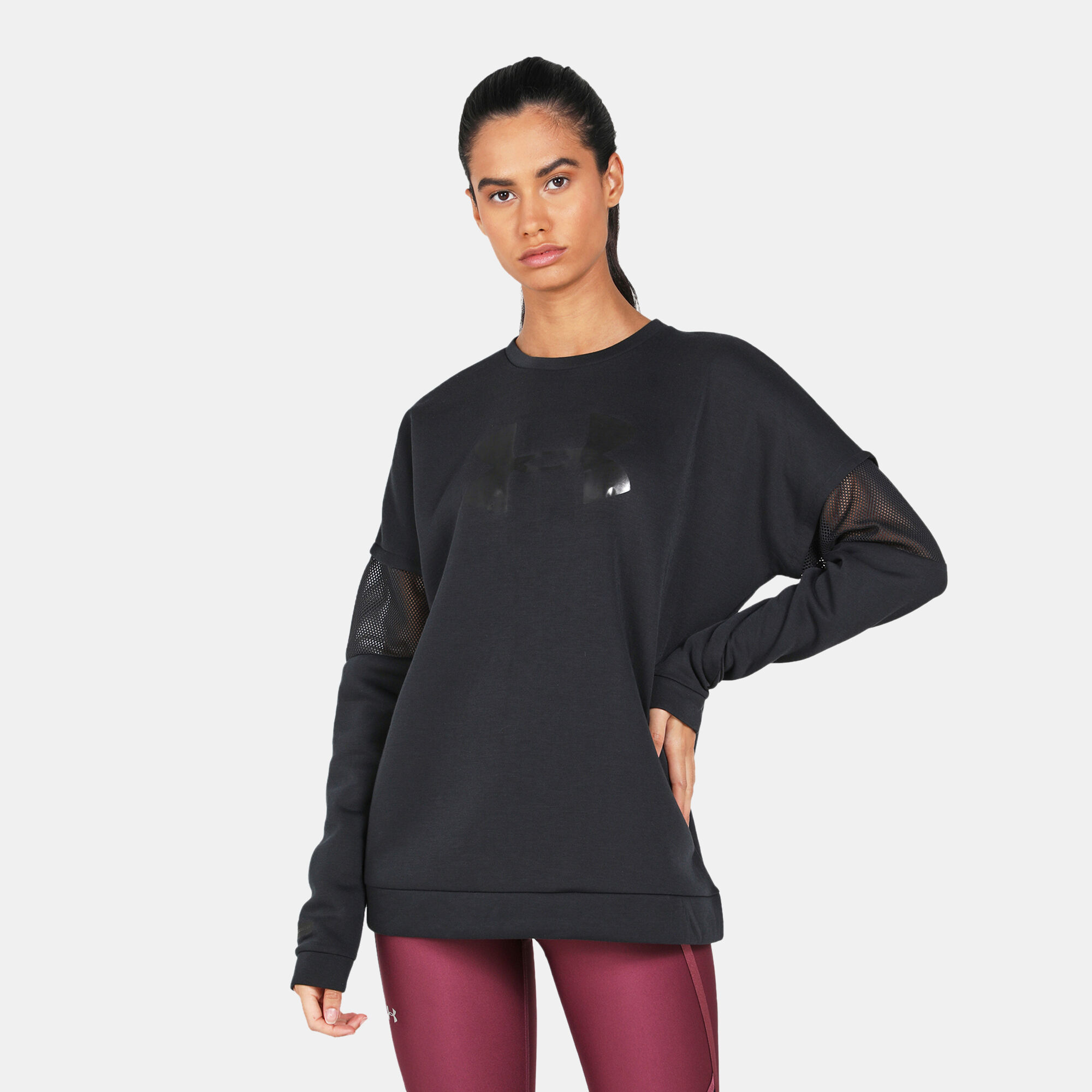 Under Armour Women s Unstoppable Tunic Sweatshirt Black in KSA SSS