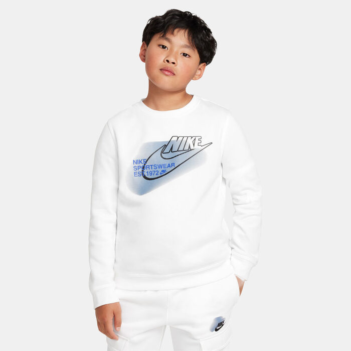 Nike Kids' Sportswear Standard Issue Sweatshirt White image number 0