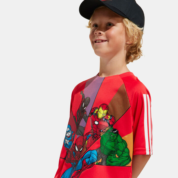 adidas Kids' Marvel Spider-Man T-Shirt Red adidas Kids' Marvel Spider-Man T-Shirt Red image number 4