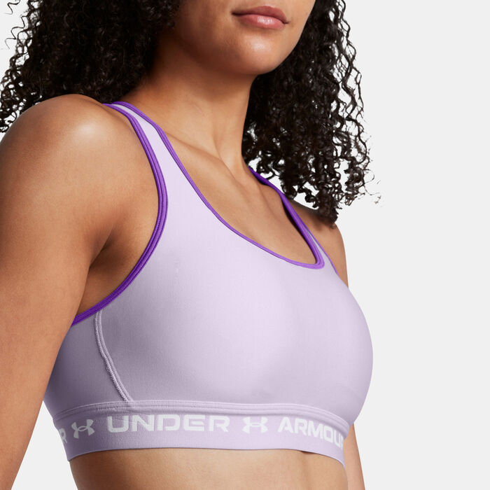 Under Armour Women's Armour Medium-Support Training Sports Bra Purple image number 2