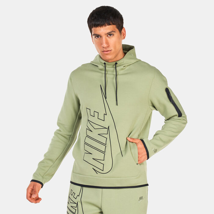 Nike Men's Tech Fleece Pullover Hoodie Green image number 0