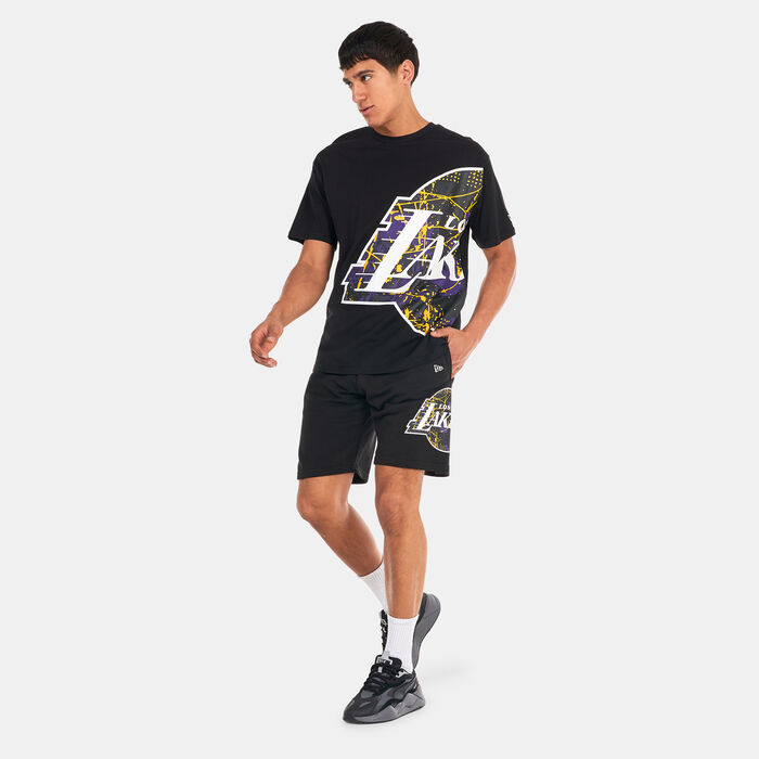 New Era Large LA Lakers Team Logo T-Shirt Black New Era Large LA Lakers Team Logo T-Shirt Black image number 4