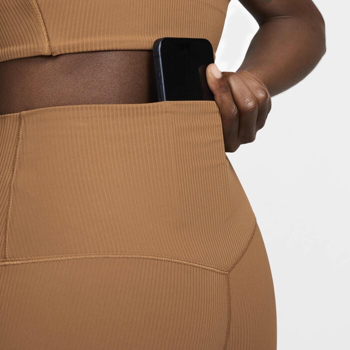 Nike Women's Zenvy 7/8 Yoga Leggings Brown Nike Women's Zenvy 7/8 Yoga Leggings Brown image number 6