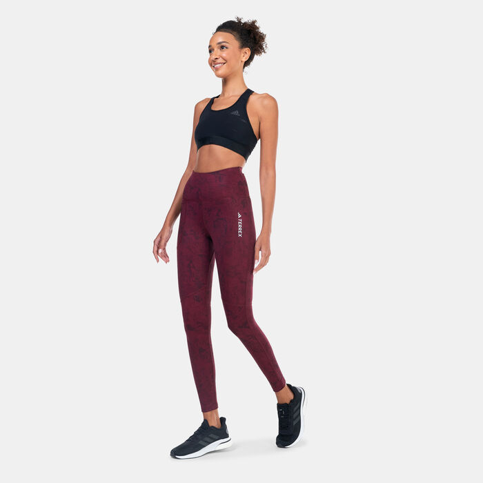 adidas Women's Terrex Printed Leggings Red image number 2
