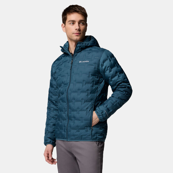 Columbia Men's Delta Ridge II Down Hooded Hiking Jacket Blue Columbia Men's Delta Ridge II Down Hooded Hiking Jacket Blue image number 3