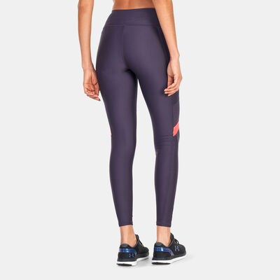 Under Armour Women's Armour Mesh Panel Leggings Purple