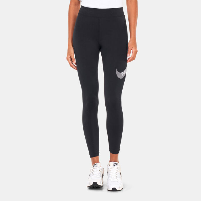Buy Nike Women's Sportswear Swoosh High-Waisted Leggings Black in KSA -SSS