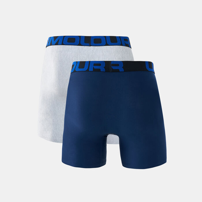 Under Armour Men's UA Tech™ 6 inch Boxerjock® (2 Pack) Blue image number 3
