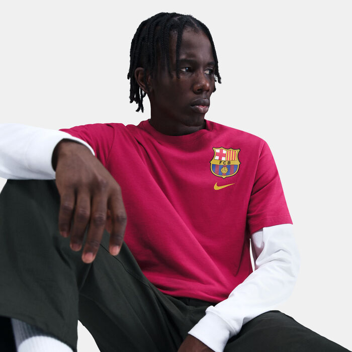 Nike Men's FC Barcelona Crest T-Shirt Pink Nike Men's FC Barcelona Crest T-Shirt Pink image number 5