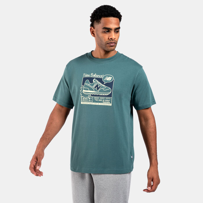 New Balance Men's Advert Graphics T-Shirt Green New Balance Men's Advert Graphics T-Shirt Green image number 0