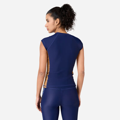 COEGA Women's Printed Swimming Rashguard Blue