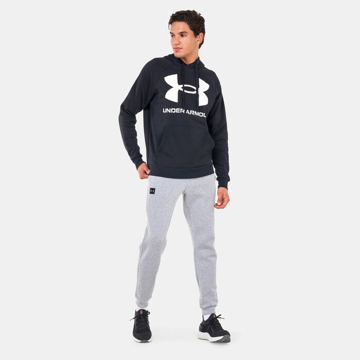Under Armour Men's UA Rival Fleece Big Logo Hoodie Black image number 2