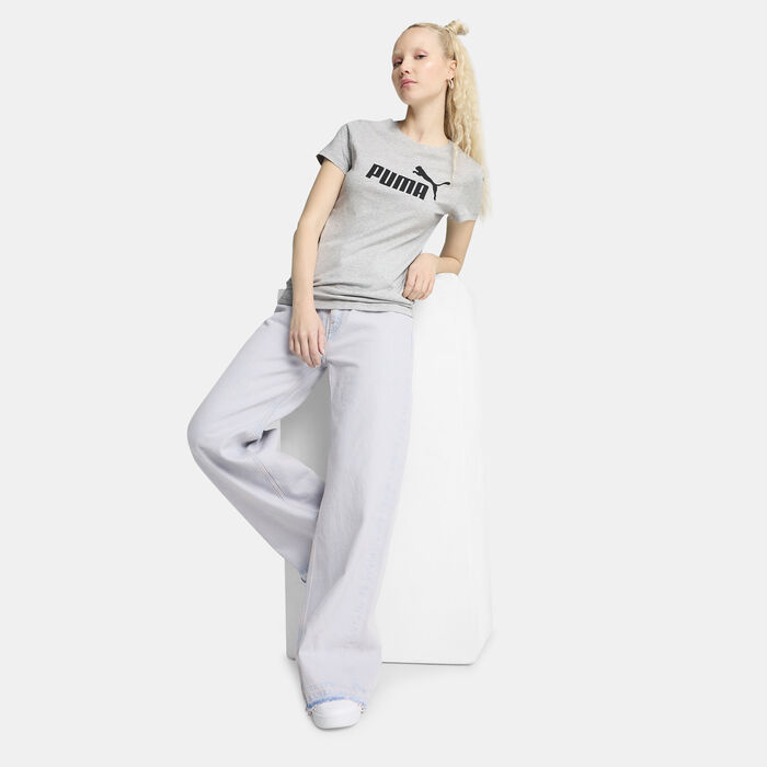 PUMA Women's Essentials No.1 Logo T-Shirt Clear image number 2