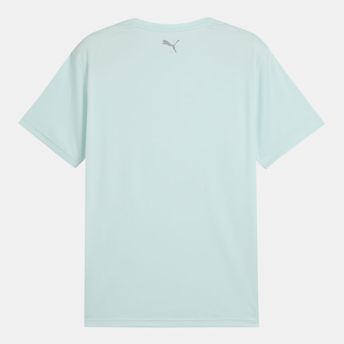 PUMA Men's Graphic Running T-Shirt Blue image number 1