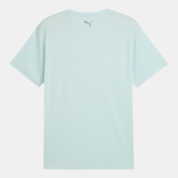 PUMA Men's Graphic Running T-Shirt Blue PUMA Men's Graphic Running T-Shirt Blue image number 1