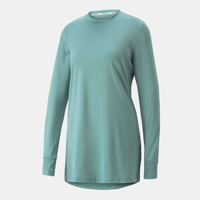 PUMA Women's Modest Activewear T-Shirt Blue PUMA Women's Modest Activewear T-Shirt Blue image number 0