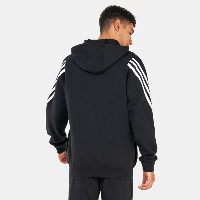 adidas Men's Future Icons 3-Stripes Full-Zip Hoodie Black adidas Men's Future Icons 3-Stripes Full-Zip Hoodie Black image number 1