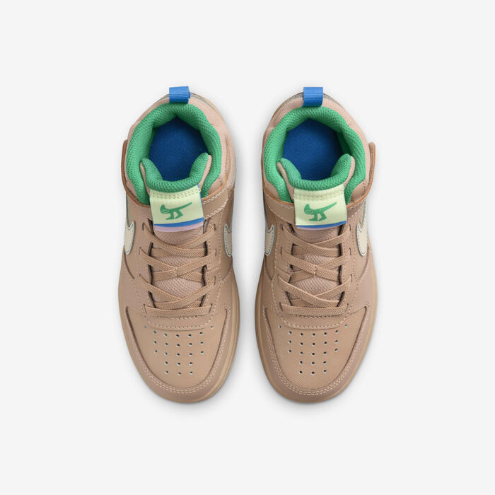 Nike Kids' Court Borough Mid 2 SE Shoes Beige Nike Kids' Court Borough Mid 2 SE Shoes Beige image number 3