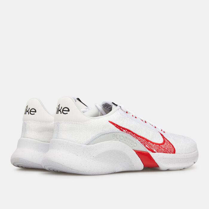 Nike Men's SuperRep Go 3 Next Nature Flyknit Training Shoes White Nike Men's SuperRep Go 3 Next Nature Flyknit Training Shoes White image number 2