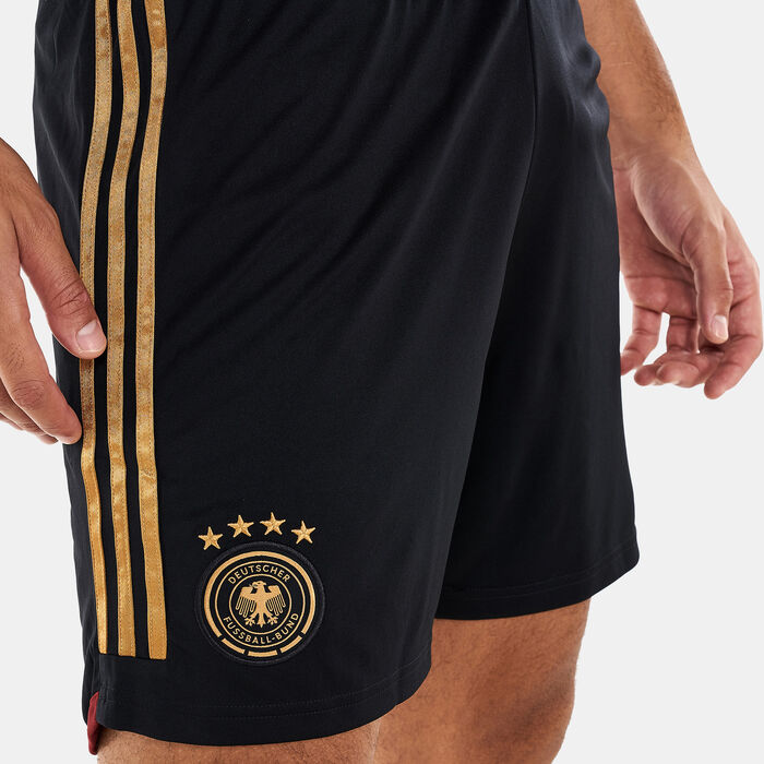 adidas Men's Germany Stadium Away Shorts - 2022 Black image number 3