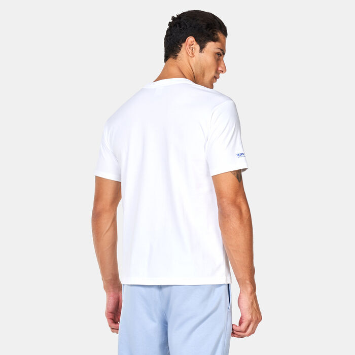 New Balance Men's Athletics Aron Leah Group Fun T-Shirt White New Balance Men's Athletics Aron Leah Group Fun T-Shirt White image number 1