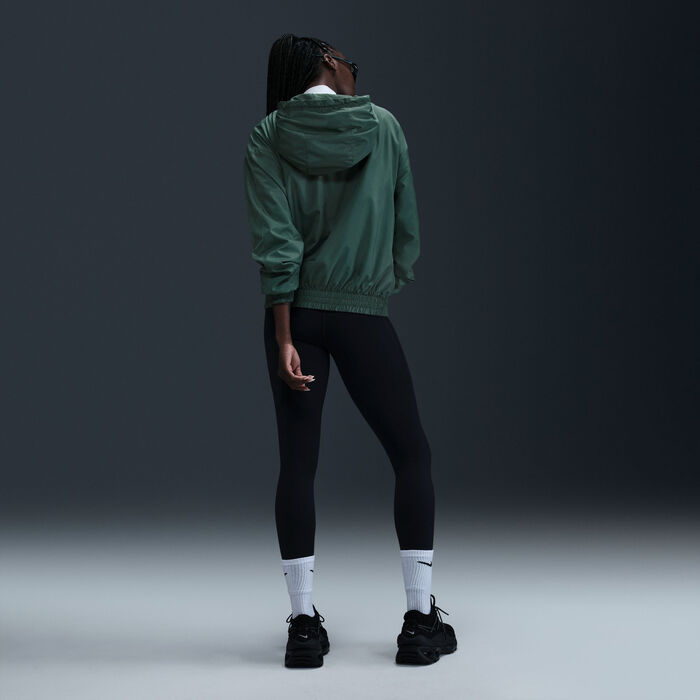 Nike Women's Sportswear Classic Wovens UV Hooded Jacket Green Nike Women's Sportswear Classic Wovens UV Hooded Jacket Green image number 1