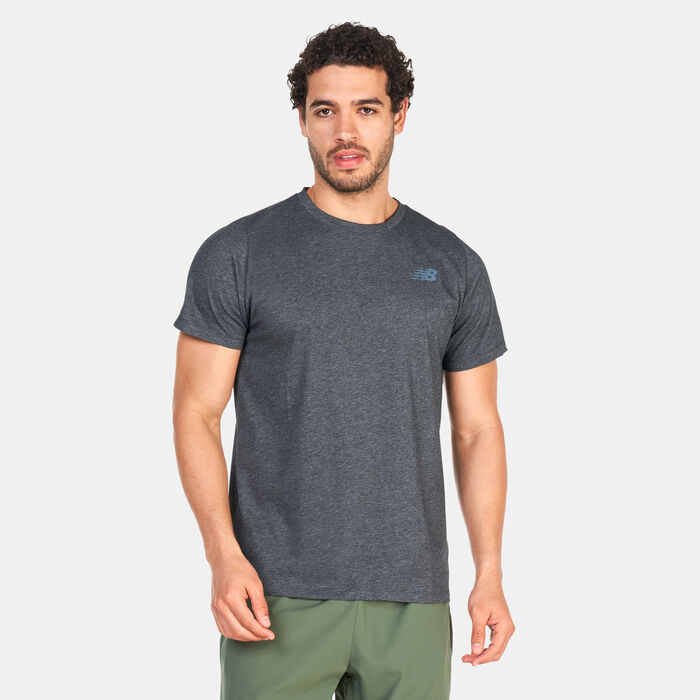 New Balance Men's Heathertech T-Shirt Grey New Balance Men's Heathertech T-Shirt Grey image number 0