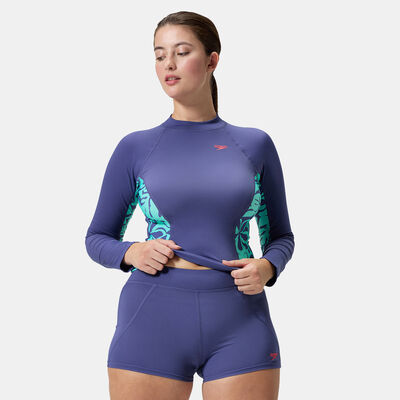 Speedo Women's Panel Swimming Shorts Purple Speedo Women's Panel Swimming Shorts Purple