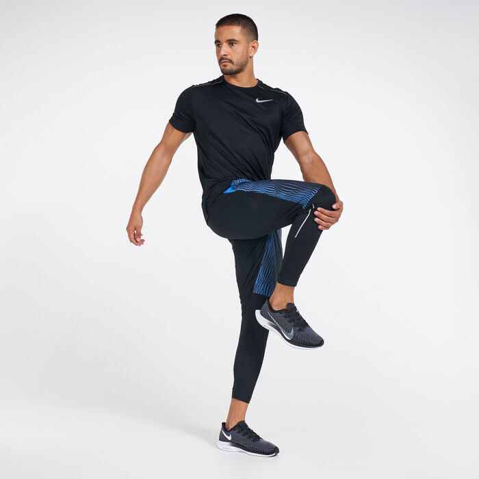 Nike Men's Dri-FIT Miller Running T-Shirt Black image number 4