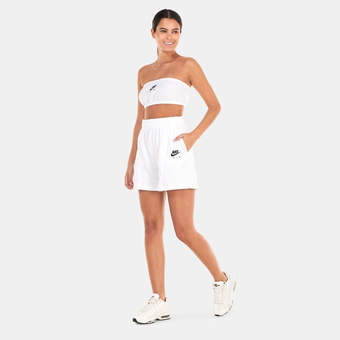 Nike Women's Air Fleece Shorts White Nike Women's Air Fleece Shorts White image number 2