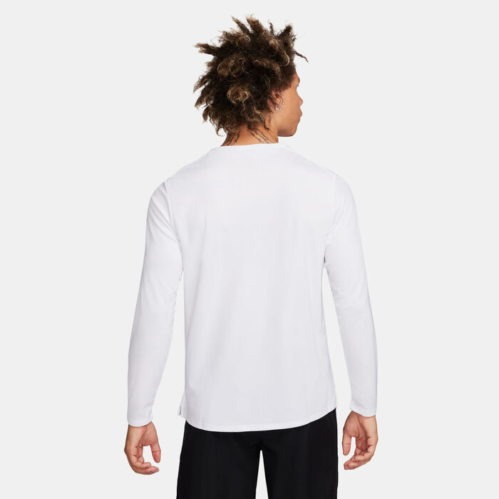 Nike Men's Miler Dri-FIT UV Running Top White Nike Men's Miler Dri-FIT UV Running Top White image number 1