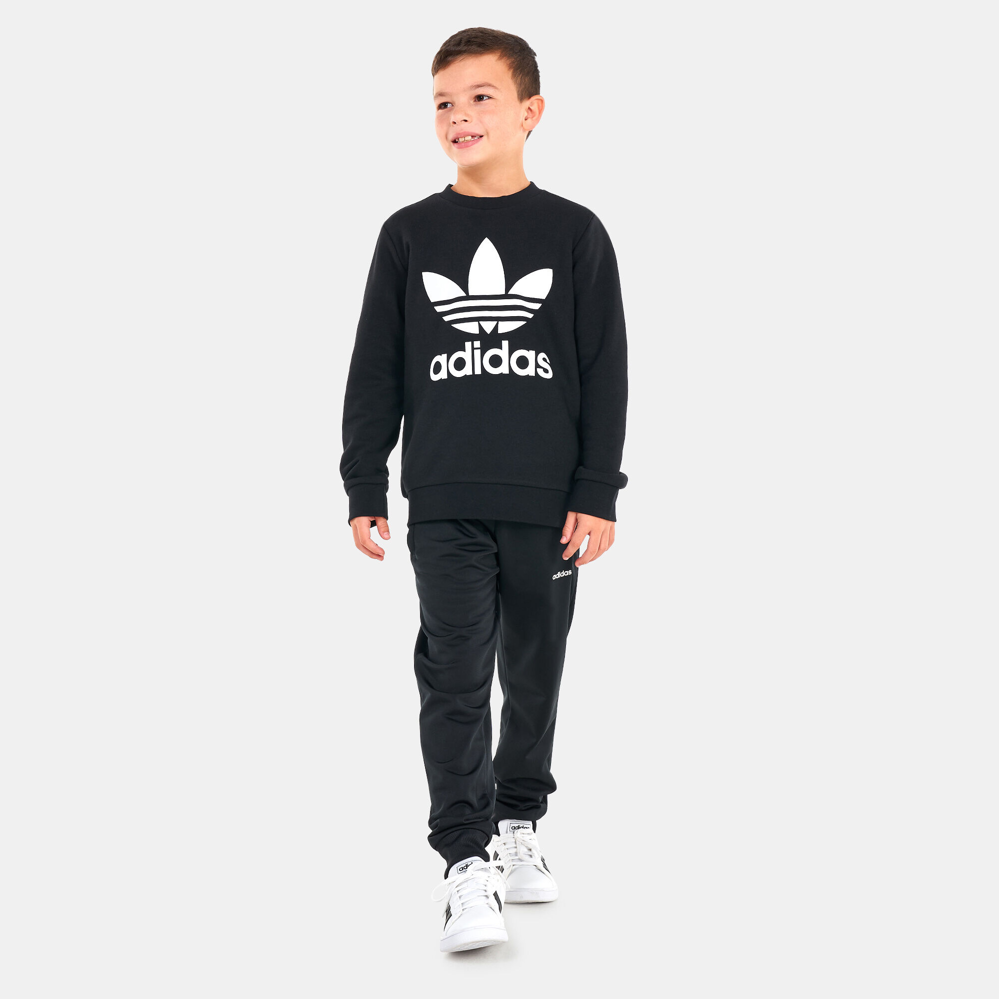Adidas trefoil sweatshirt boys outlet