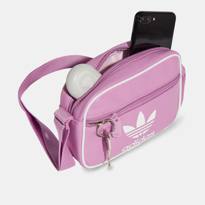 adidas Originals Men's Adicolor Classic Mini Crossbody Bag Purple image number 3