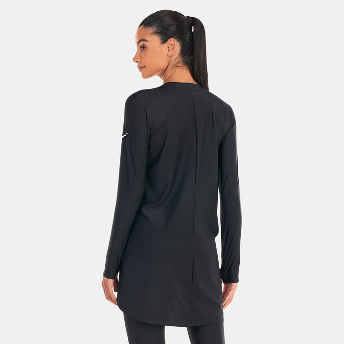 Nike Swim Women's Victory Logo Full Coverage Swimming Tunic Black Nike Swim Women's Victory Logo Full Coverage Swimming Tunic Black image number 1