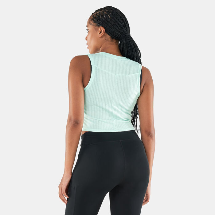 Nike Women's Yoga Dri-FIT Tank Top Green image number 1