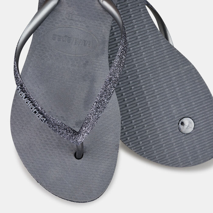 Havaianas Women's Slim Flatform Sparkle Flip Flops Grey Havaianas Women's Slim Flatform Sparkle Flip Flops Grey image number 2