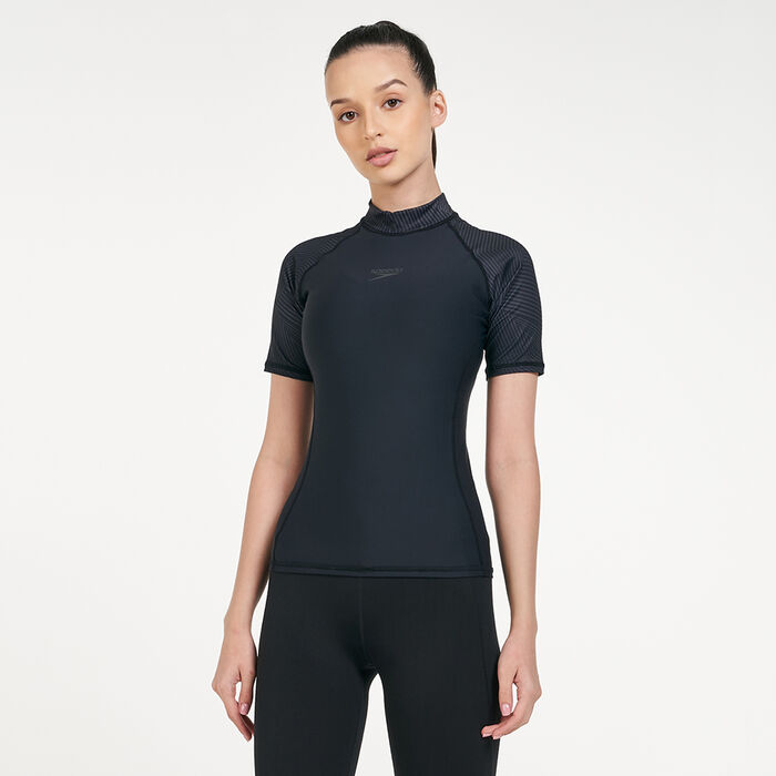 Speedo Women's Pulse Rash Guard Black Speedo Women's Pulse Rash Guard Black image number 0