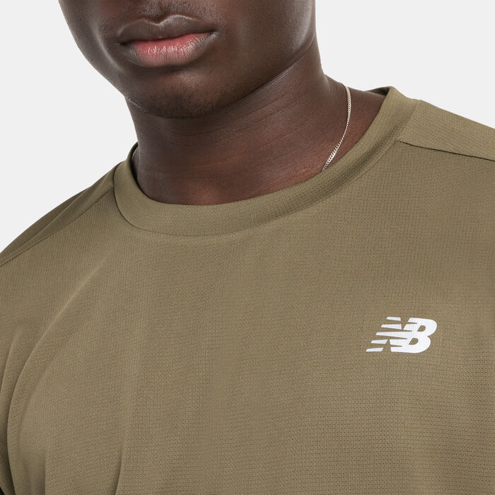 New Balance Men's Core Run T-Shirt Pink image number 3