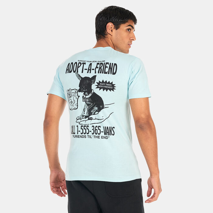 Vans Men's Adopted A Friend T-Shirt Blue Vans Men's Adopted A Friend T-Shirt Blue image number 1