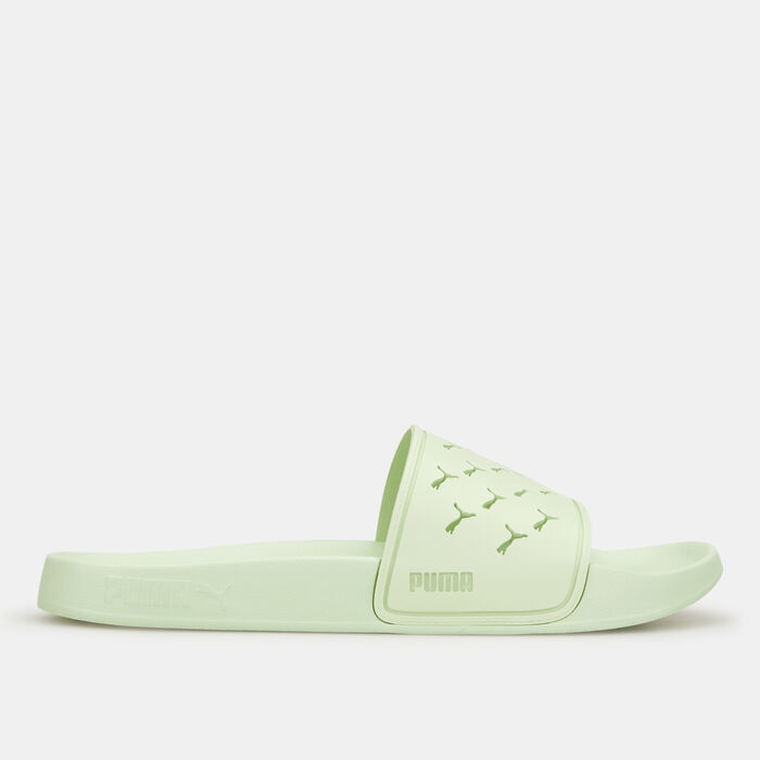 PUMA Leadcat 2.0 Cut Out Slides Green PUMA Leadcat 2.0 Cut Out Slides Green image number 1