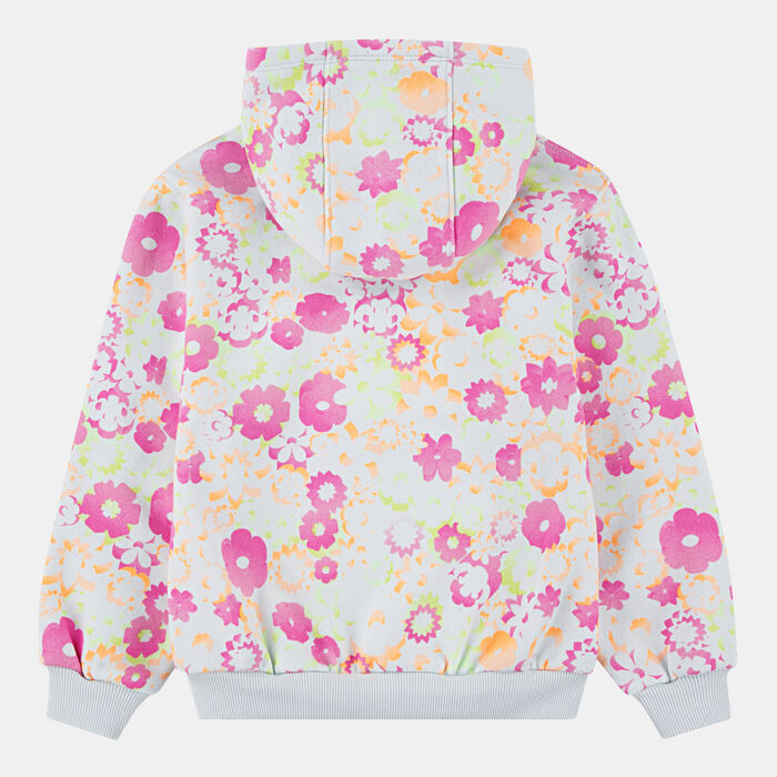Nike Kids' Flow-Ral Allover Print Hoodie Pink Nike Kids' Flow-Ral Allover Print Hoodie Pink image number 1