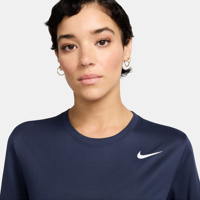 Nike Women's Dri-FIT Training T-Shirt Blue image number 2