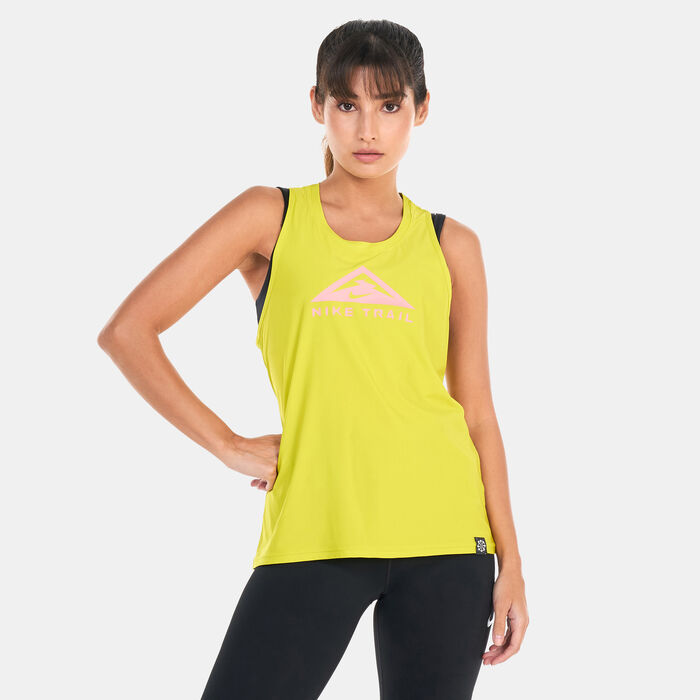 Nike Women's Dri-FIT Trail Running Tank Top Green image number 0