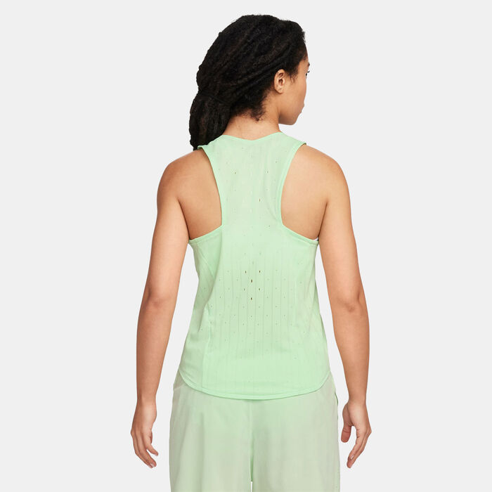 Nike Women's AeroSwift Dri-FIT ADV Running Vest Green Nike Women's AeroSwift Dri-FIT ADV Running Vest Green image number 1