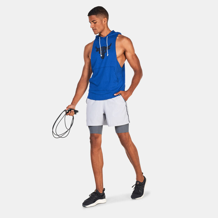 Under Armour Men's Project Rock BSR Bull Sleeveless Hoodie Blue image number 2