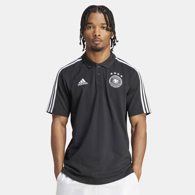 adidas Men's Germany DNA 3-Stripes Polo Shirt Black