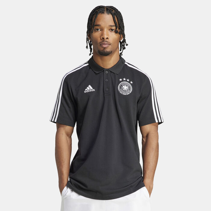 adidas Men's Germany DNA 3-Stripes Polo Shirt Black image number 0