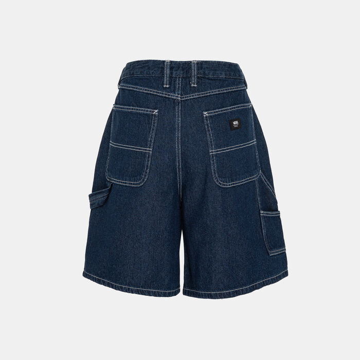 Vans Women's Groundwork Long Denim Shorts Blue image number 1