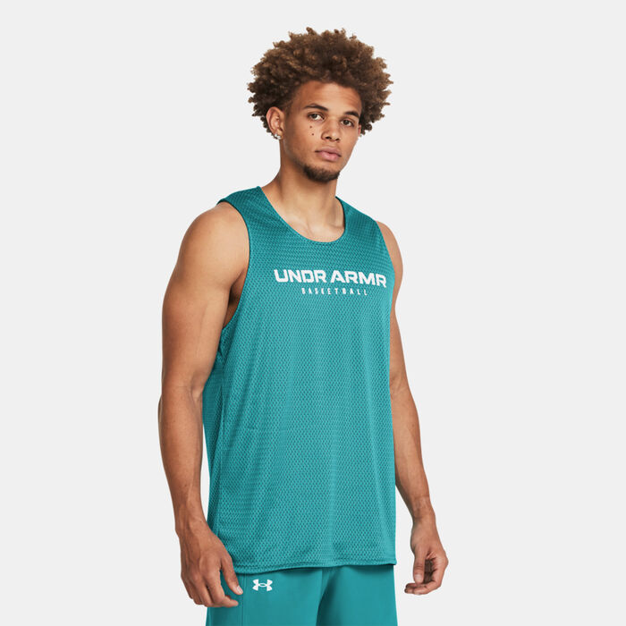 Under Armour Men's Zone Reversible Basketball Top Green image number 0
