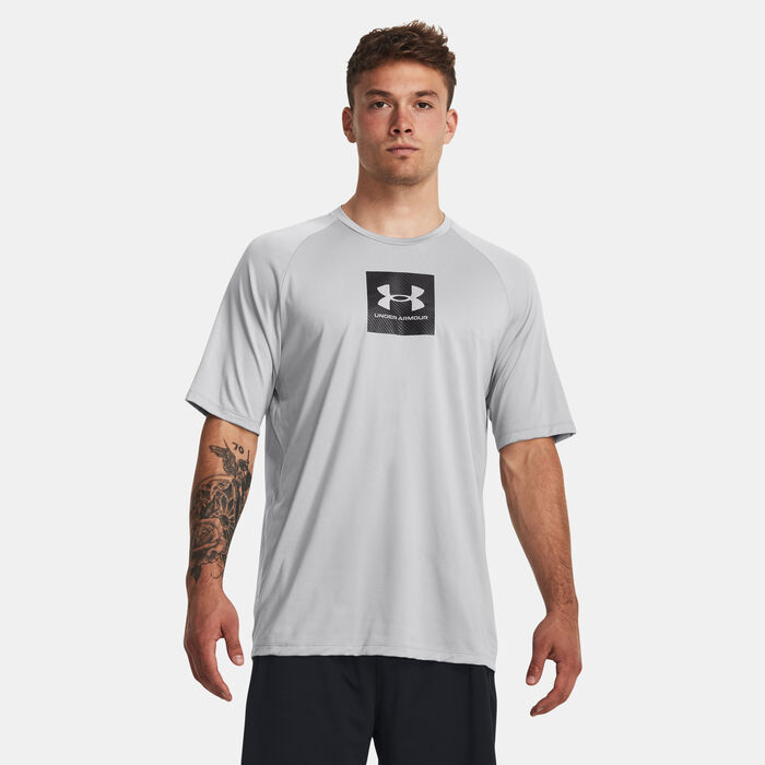 Under Armour Men's UA Tech™ Print Fill Training T-Shirt Grey Under Armour Men's UA Tech™ Print Fill Training T-Shirt Grey image number 0